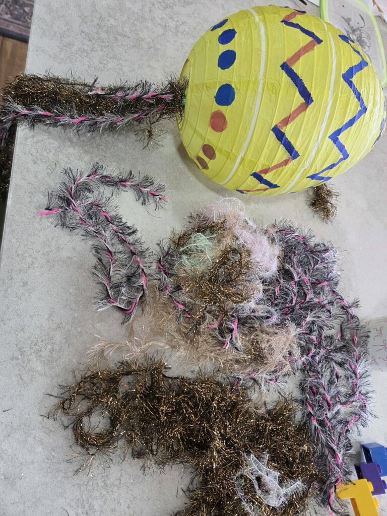 Mixed Media Yarn Bomb and Net Sculptures